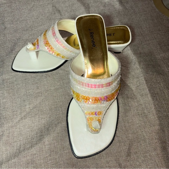 Vintage Renee Flat Thong Sling “Holly” Sandals Size 8.5 - Picture 3 of 11